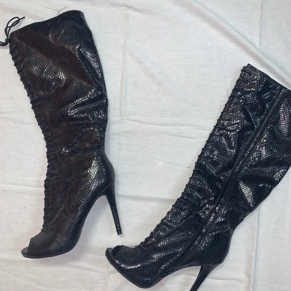 Paper Fox Knee High Boots